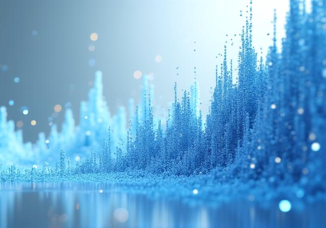 Data visualization showing futuristic forecasting trends and growth